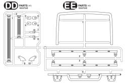 Tamiya DD/EE Parts for Volvo FH16 750 XL 4x2 (Light bar and low-bar) - TAMIYA 9007548