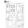 Grappe R pour Volvo FH16 750 XL 4x2 Tamiya (Antennes, réservoir ADBlue, support flanc latéral, supports leds) - TAMIYA 9115581
