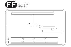 Grappe FF pour Volvo FH16 750 XL 4x2 Tamiya (Inserts rampes de leds et low-bar) - TAMIYA 9007549