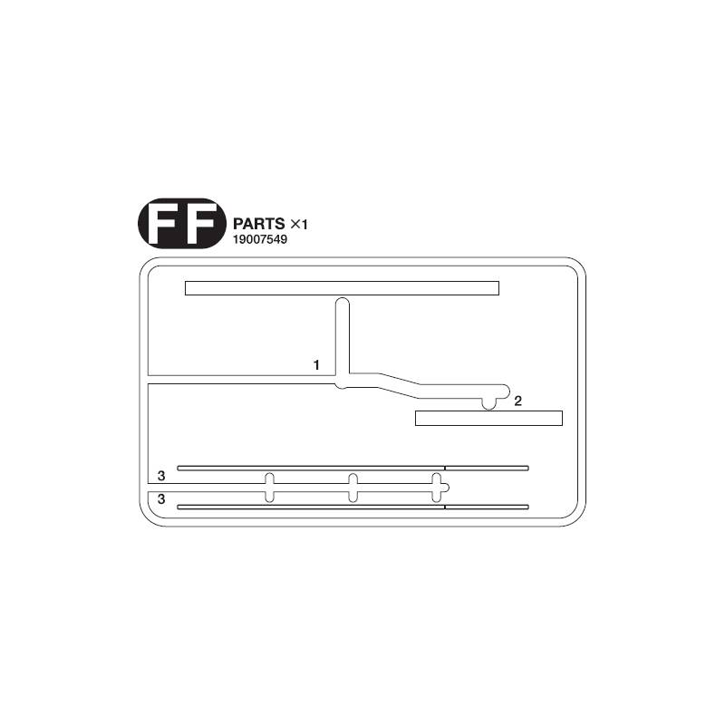 Grappe FF pour Volvo FH16 750 XL 4x2 Tamiya (Inserts rampes de leds et low-bar) - TAMIYA 9007549