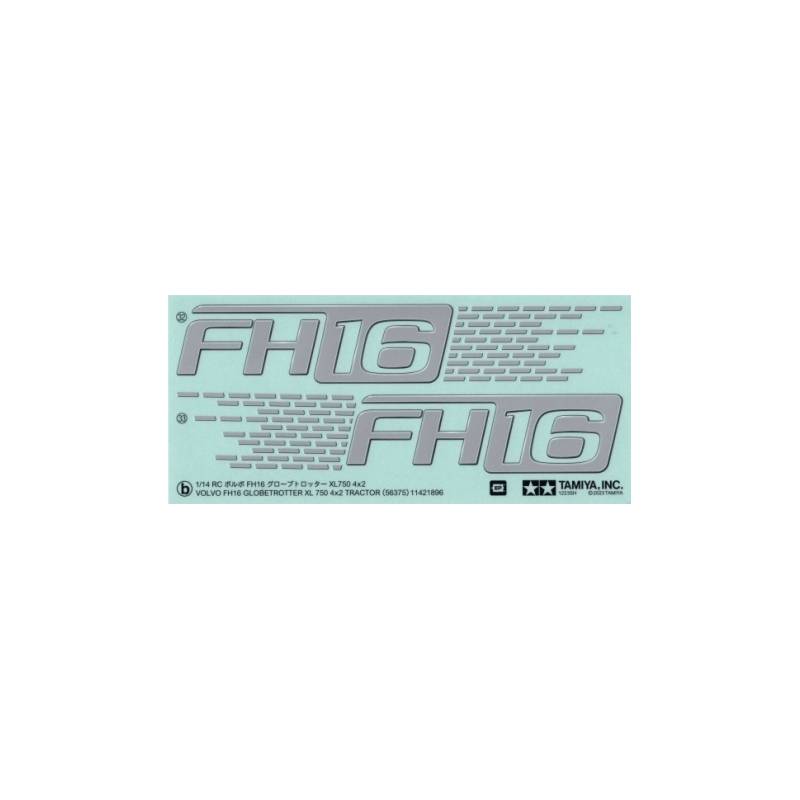 Autocollants pour Volvo FH16 750 XL 4x2 Tamiya (Stickers et transferts métal) - TAMIYA 9490132