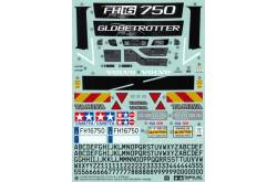 Stickers for Volvo FH16 750 XL 4x2 Tamiya (Stickers and metal transfers) - TAMIYA 9490132