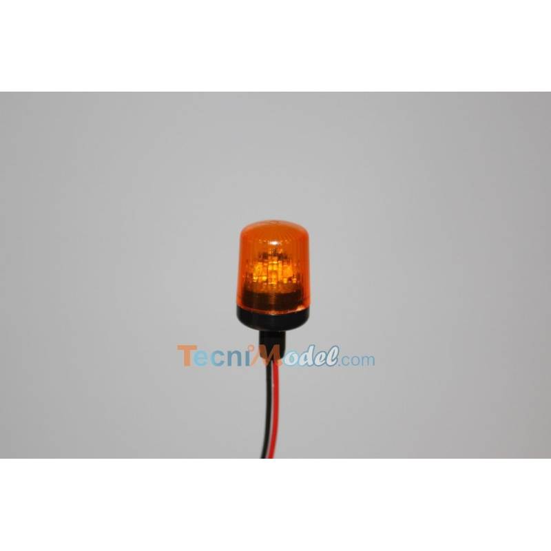 Dôme de gyrophare orange Ø12mm à sommet plat - Pistenking KL12-O