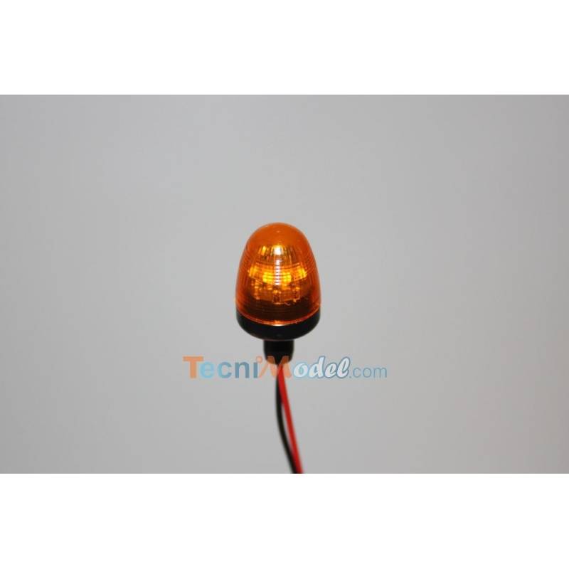 Ø12mm Round-top orange rotating beacon dome - Pistenking RX12-O