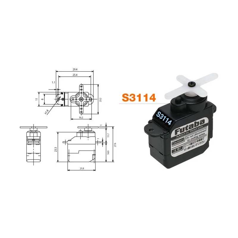 Futaba S3114 Nano Servo 17N.cm