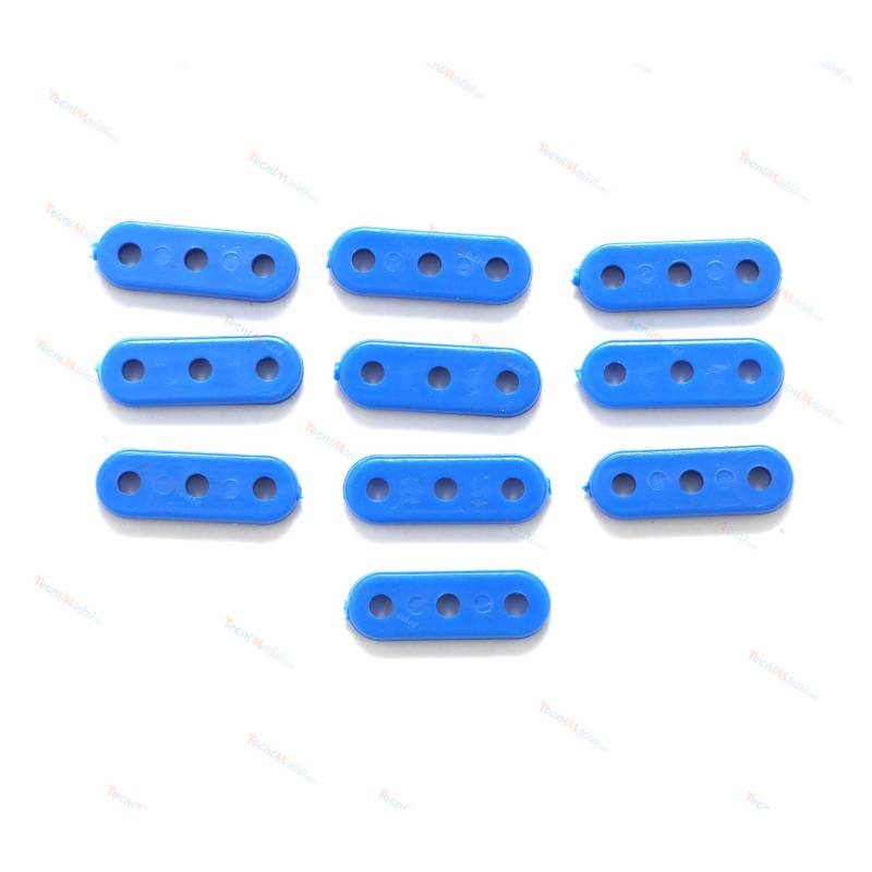 10 tendeurs trois trous 14mm bleus