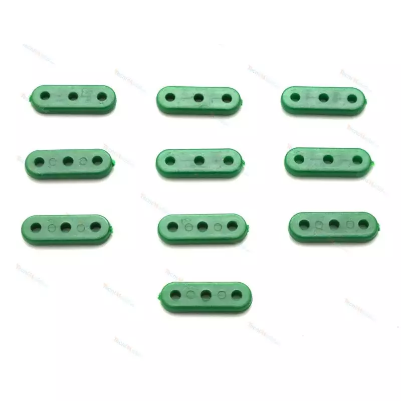 10 tendeurs trois trous 14mm vertes
