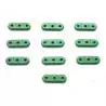 10 tendeurs trois trous 14mm vertes