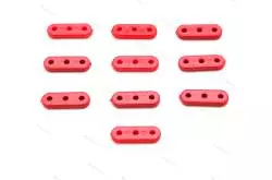 10 tendeurs trois trous 18mm rouges