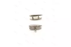 2 Taquets 13mm en métal nickelé
