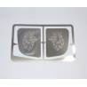 Chrome side window decoration for Scania R 1/14 with engraved Griffon motif - SCALE PARTS SP-01-04-067