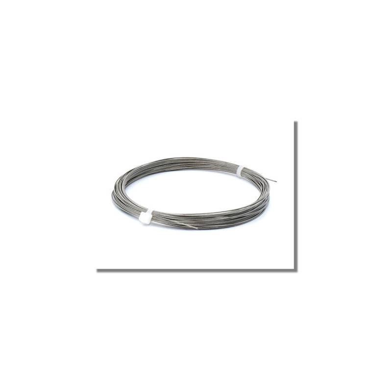 2M de câble d'acier inox tressé 19 brins Ø1mm