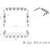 Rampe de feux haute avec feux ronds et gyrophares pour Scania 770S 1/14 - Lesu S-1247-D