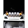 Rampe de feux haute avec feux ronds et gyrophares pour Scania 770S 1/14 - Lesu S-1247-D