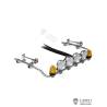 Rampe de feux haute avec feux ronds et gyrophares pour Scania 770S 1/14 - Lesu S-1247-D