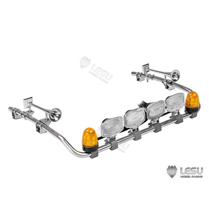 Top lightbar with rectangular spotlights and rotating beacons for Scania 770S 1/14 - Lesu S-1247-E