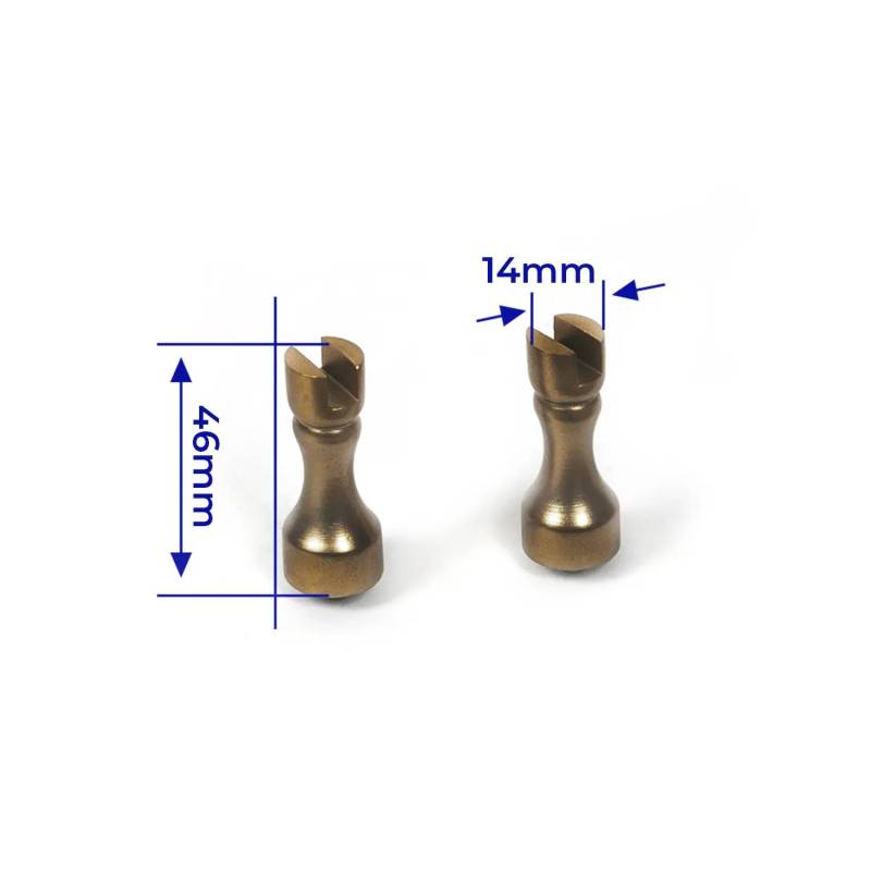 Socle en chêne massif + 2 supports en fonte laitonnée OCCRE