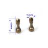 Solid oak base + 2 brass-plated cast-iron supports by OCCRE