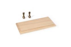 Socle en chêne massif + 2 supports en fonte laitonnée OCCRE