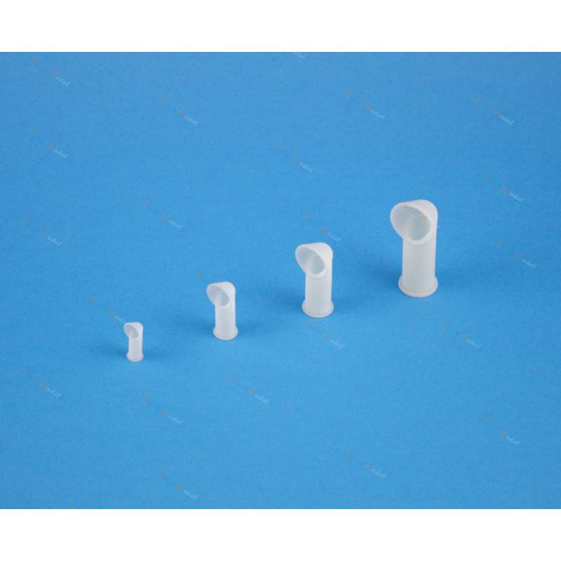 2 Manches à air droite Ø17x40mm en résine blanche