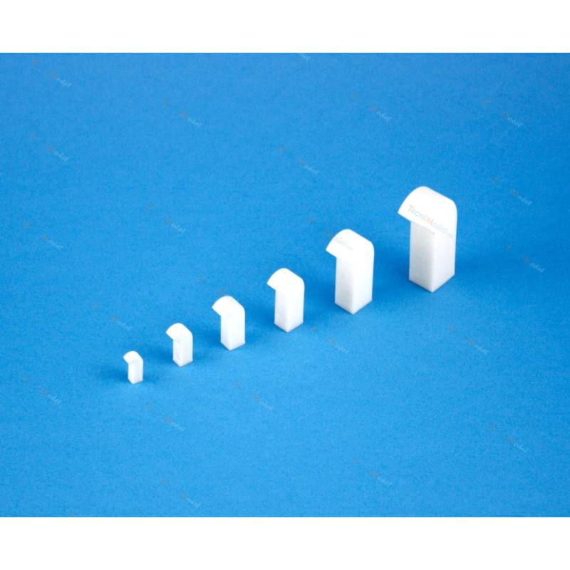 2 Prises d'air rectangulaire 5x20mm en résine blanche
