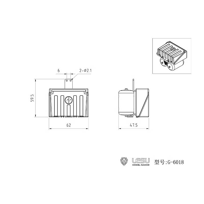 Caisson batterie et réservoirs d'air pour MAN TGS/TGX 1/14 - Lesu G-6018
