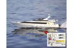 Combo Pack Mega Yacht San Diego 1/25 radio-controlled assembly kit + fittings kit