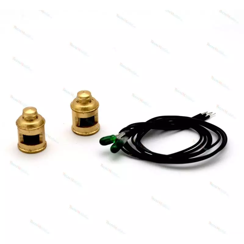 2 green navigation lights 3v Ø10 x 15mm