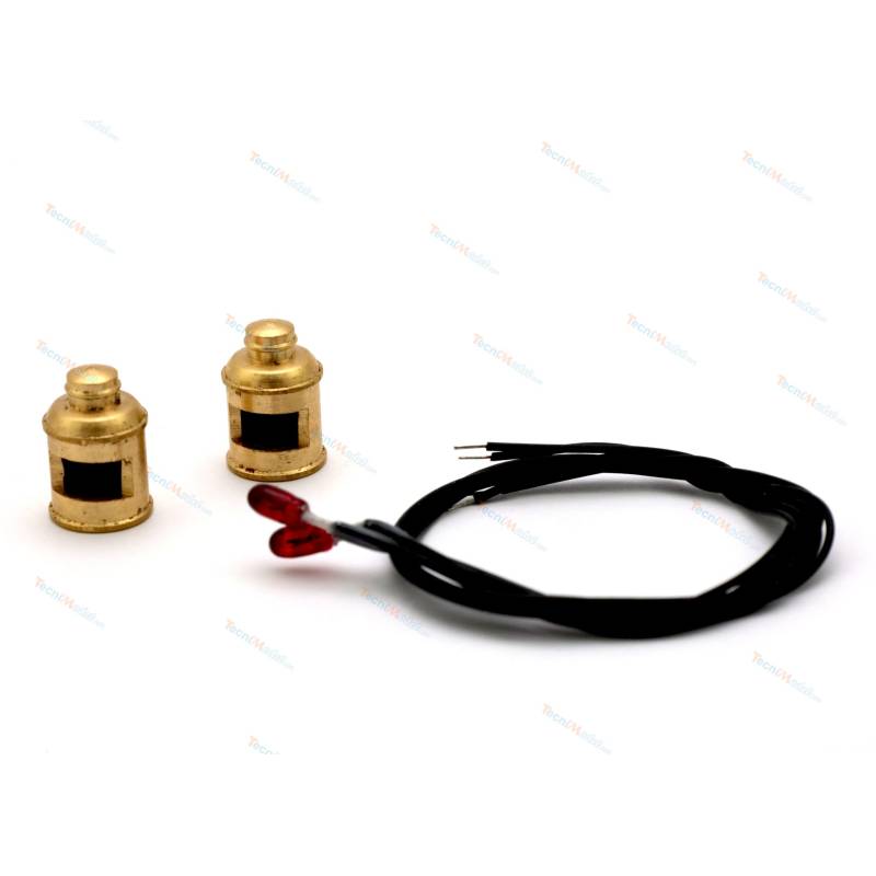 2 red navigation lights 3v Ø10 x 15mm