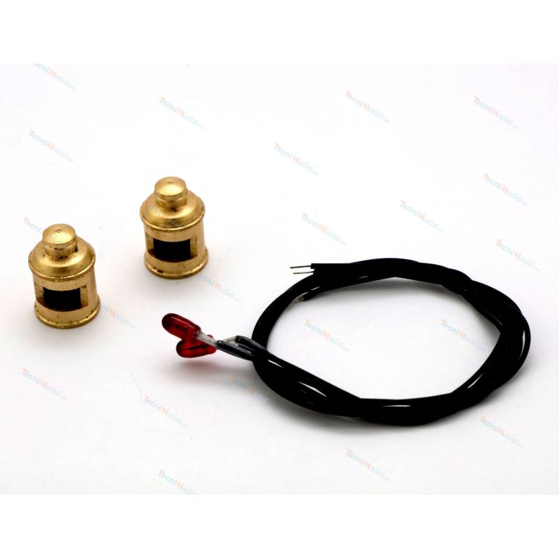 2 red navigation lights 3v Ø10 x 15mm