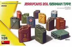 Jerrycans 20L type Allemand à l'échelle 1/24
