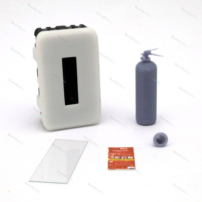 Extincteur Co2 miniature + coffret échelle 1/14 à assembler et à peindre