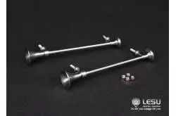 Paire de trompes en inox pour camion américain 1/14 RC - LESU GW-K004