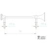Paire de trompes en inox pour camion américain 1/14 RC - LESU GW-K004