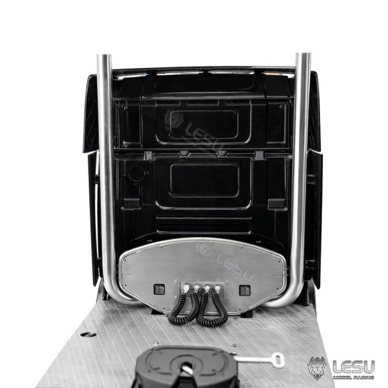 Back cab double exhaust with spotlights and dummy Ventilators for RC 1/14 truck - Lesu G-6273-A