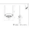 Échappement double dos cabine avec projecteurs et flexibles factices pour camion RC 1/14 - Lesu G-6273-A