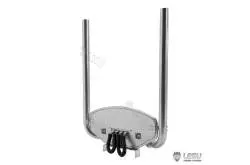 Échappement double dos cabine avec projecteurs et flexibles factices pour camion RC 1/14 - Lesu G-6273-A