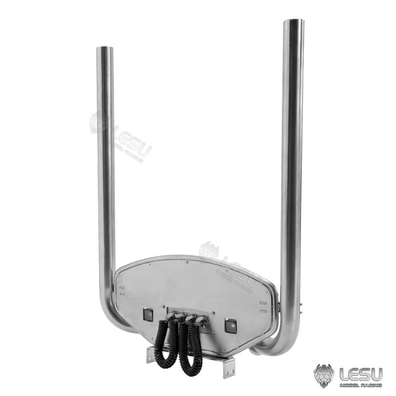 Back cab double exhaust with spotlights and dummy Ventilators for RC 1/14 truck - Lesu G-6273-A