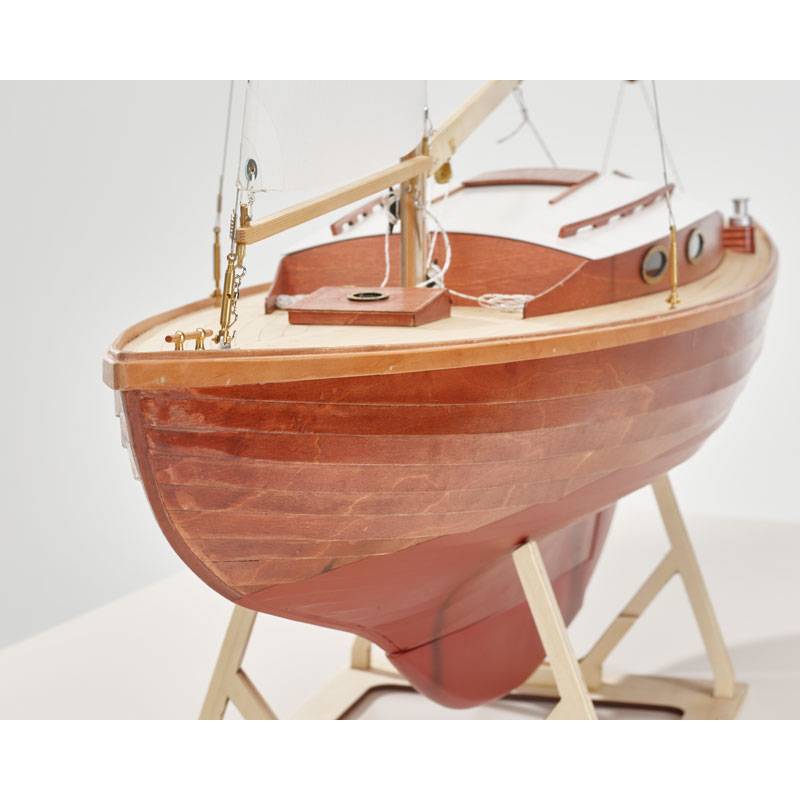 Folkeboot RC Sailboat 1/7.6 all-wood kit - Krick 20390