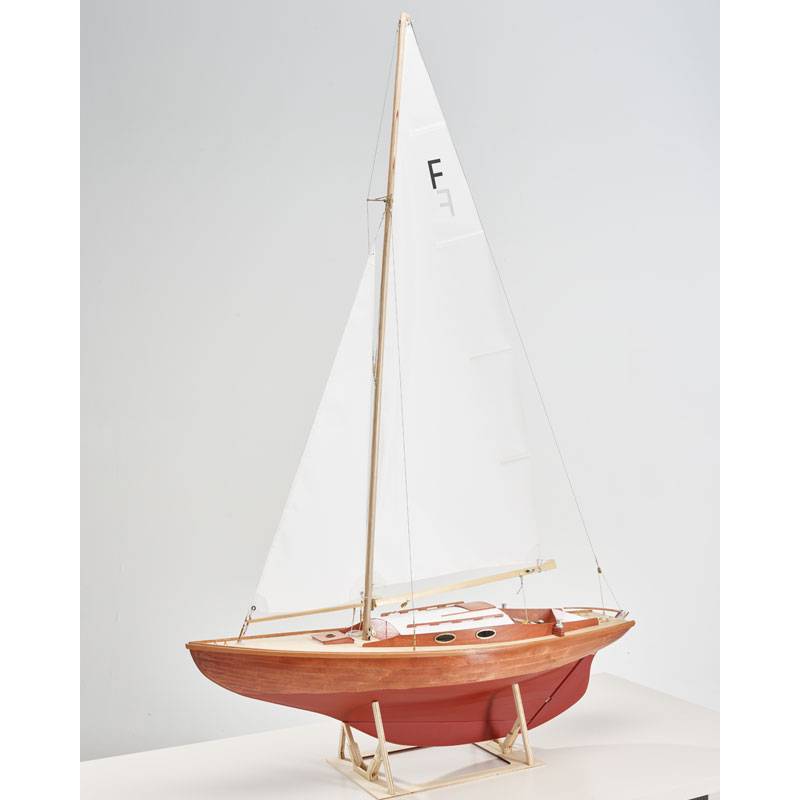 Folkeboot RC Sailboat 1/7.6 all-wood kit - Krick 20390