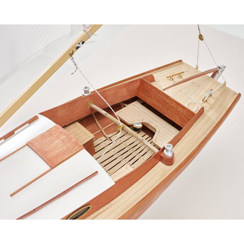Combo pack Folkeboot RC Sailboat 1/7.6 all-wood kit and ballast keel - Krick 20390 + 20391
