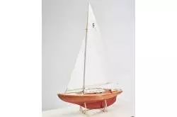 Combo pack Folkeboot RC Sailboat 1/7.6 all-wood kit and ballast keel - Krick 20390 + 20391