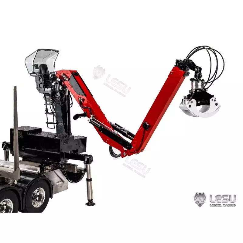 Grue forestière hydraulique LESU en kit pour camions radiocommandés au 1/14 - LESU LS-A0002-KIT