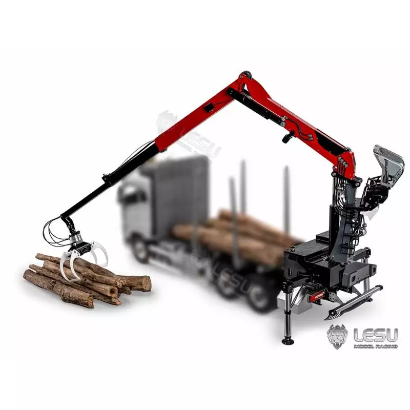 Grue forestière hydraulique LESU en kit pour camions radiocommandés au 1/14 - LESU LS-A0002-KIT