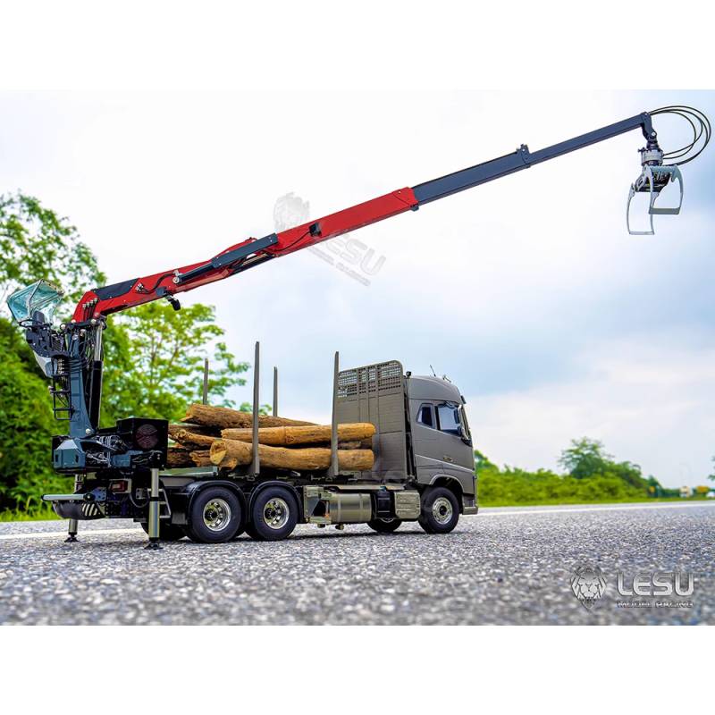 Grue forestière hydraulique LESU en kit pour camions radiocommandés au 1/14 - LESU LS-A0002-KIT