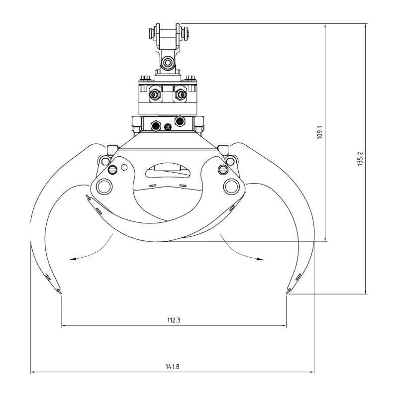 Grue forestière hydraulique LESU en kit pour camions radiocommandés au 1/14 - LESU LS-A0002-KIT