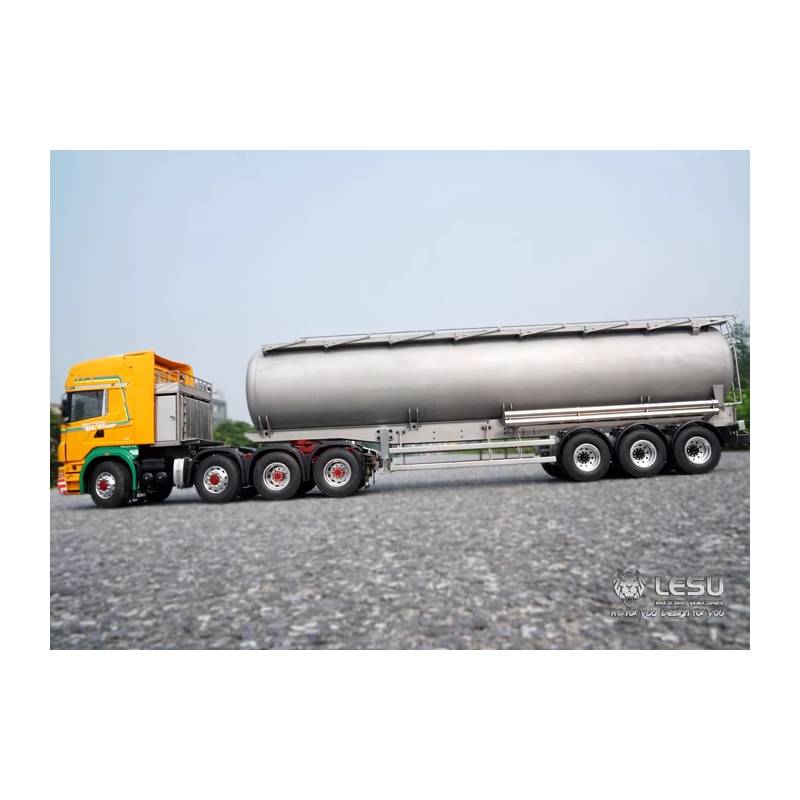 40-foot 3-axle stainless steel tank semitrailer 1/14 Lesu - Lesu LS-A0010-A