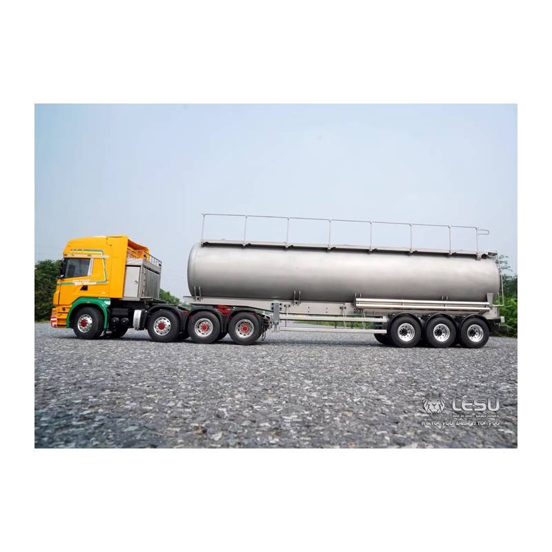 40-foot 3-axle stainless steel tank semitrailer 1/14 Lesu - Lesu LS-A0010-A