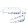 Semi-remorque citerne 40 pieds à 3 essieux en inox 1/14 - Lesu LS-A0010-A