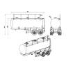 20-foot 2-axle stainless steel tank semitrailer 1/14 Lesu - Lesu LS-A0010-B